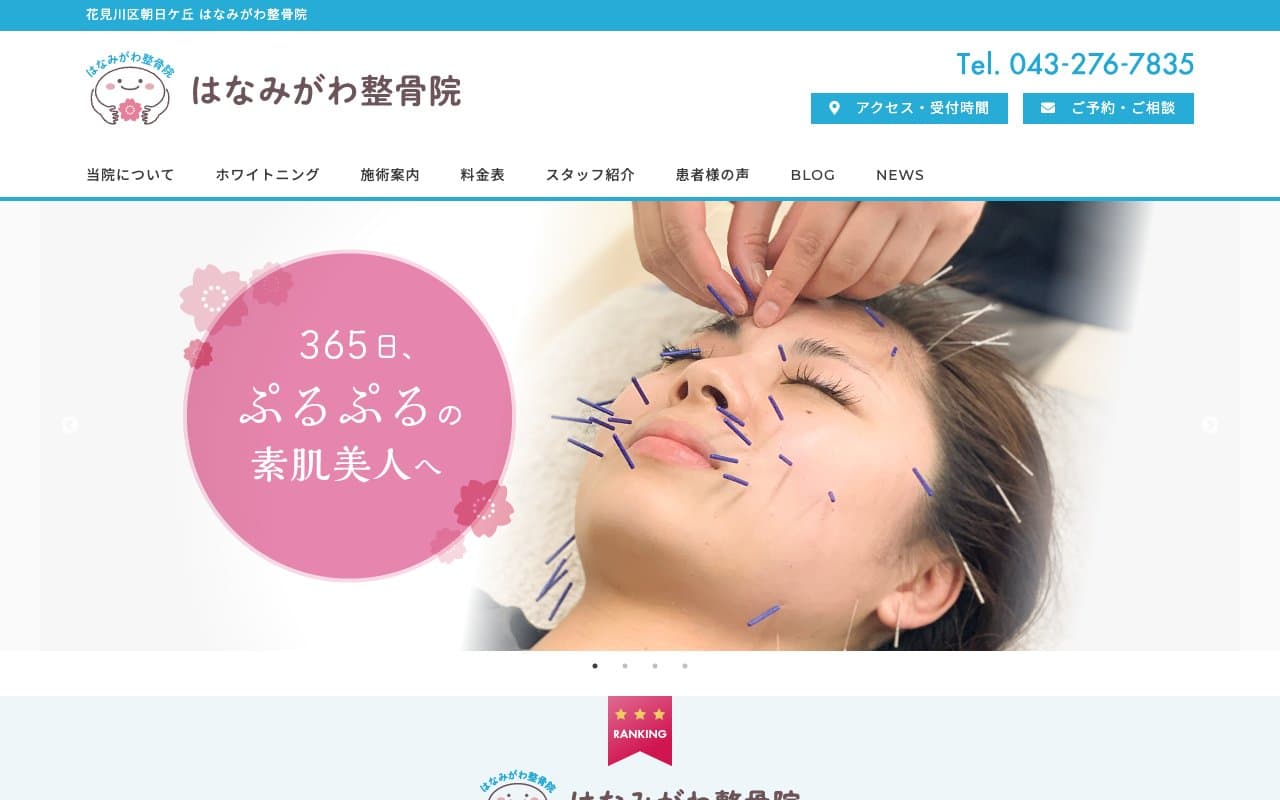 はなみがわ整骨院のホームページ