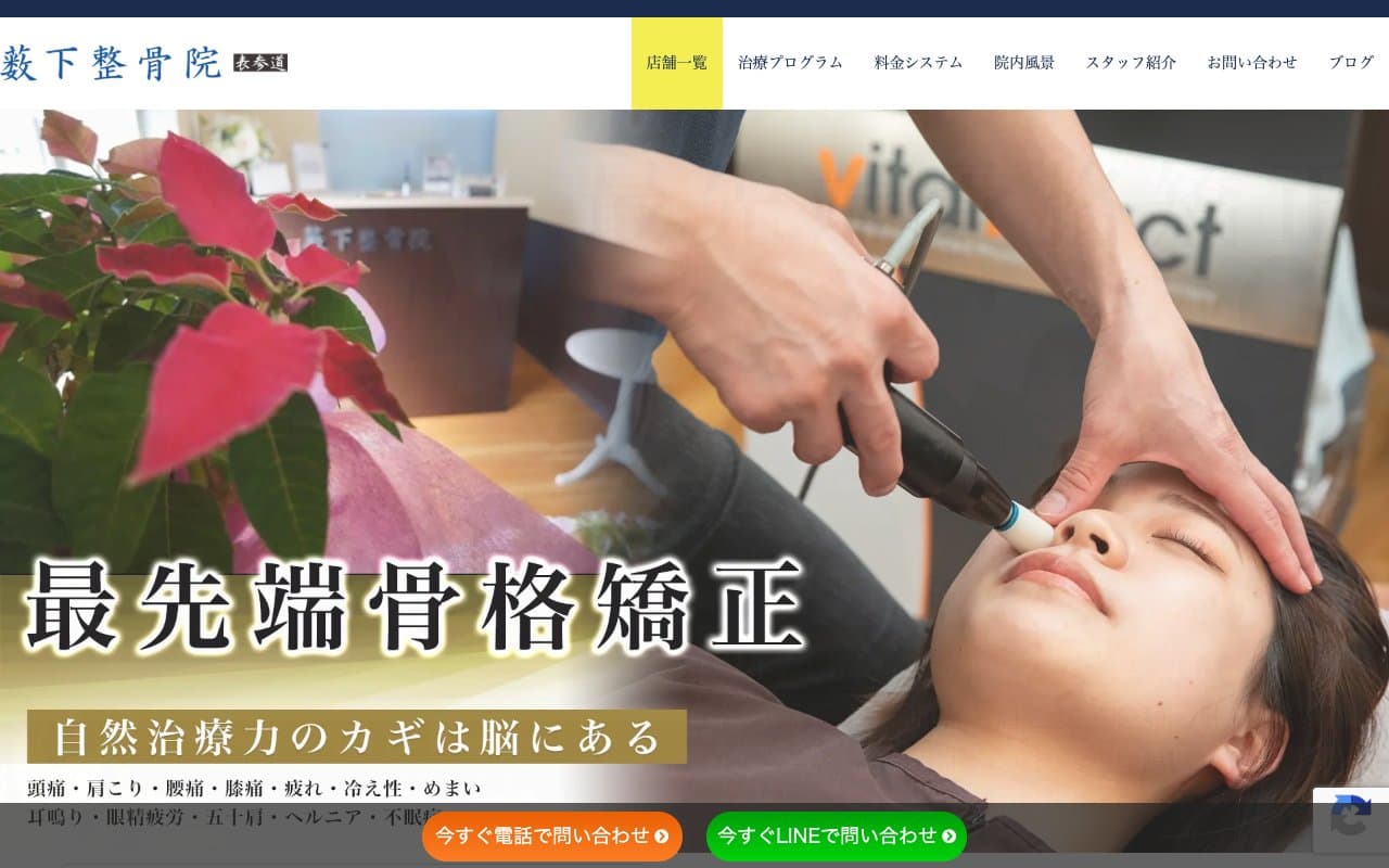 薮下整骨院 表参道接骨院のホームページ