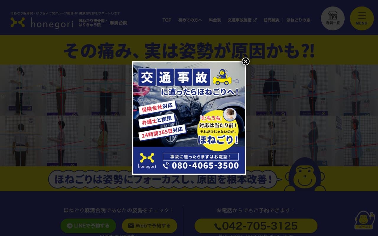 ほねごり接骨院・はりきゅう院 麻溝台院のホームページ